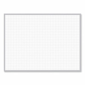 Non-Magnetic Whiteboard with Aluminum Frame, 48" x 35.81", White Surface, Satin Aluminum Frame
