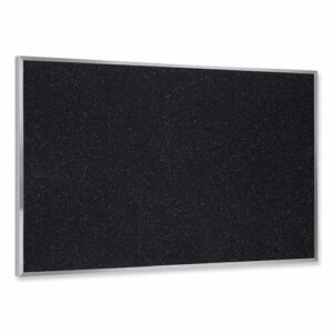 Aluminum-Frame Recycled Rubber Bulletin Boards, 36" x 24", Confetti Surface, Satin Aluminum Frame