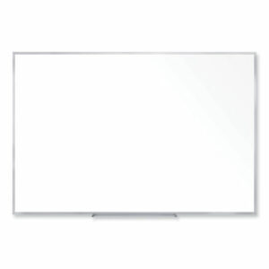 Non-Magnetic Whiteboard with Aluminum Frame, 60.63" x 48.47", White Surface, Satin Aluminum Frame