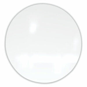 Coda Low Profile Circular Non-Magnetic Glassboard, 24" x 24", White Surface