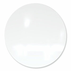 Coda Low Profile Circular Non-Magnetic Glassboard, 48" x 48", White Surface