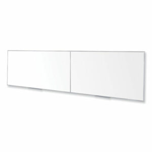Magnetic Porcelain Whiteboard with Aluminum Frame, 193" x 48.5", White Surface, Satin Aluminum Frame
