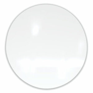 Coda Low Profile Circular Non-Magnetic Glassboard, 36" x 36", White Surface