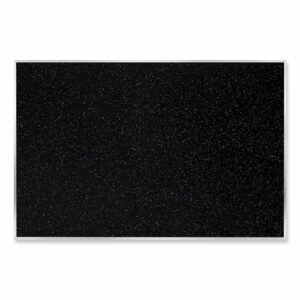 Aluminum-Frame Recycled Rubber Bulletin Boards, 120.5" x 48.5", Confetti Surface, Satin Aluminum Frame