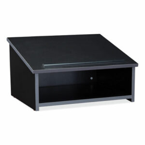 Tabletop Lectern, 23.75 x 19.87 x 13.75, Black