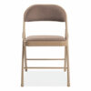 970 Series Fabric Padded Steel Folding Chair, Supports Up to 250 lb, 17.75" Seat Height, Star Trail Brown, 4/Carton - Image 4