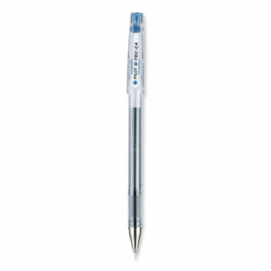 G-TEC-C Ultra Gel Pen, Stick, Ultra-Fine 0.4 mm, Blue Ink, Clear/Blue Barrel, Dozen