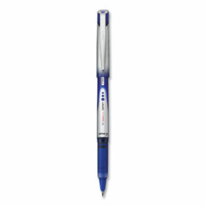 VBall Grip Liquid Ink Rollerball Pen, Stick, Fine 0.7 mm, Blue Ink, Blue/Silver Barrel, Dozen