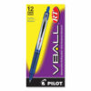 VBall RT Liquid Ink Rollerball Pen, Retractable, Fine 0.7 mm, Blue Ink, Blue/White Barrel - Image 2