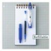 VBall RT Liquid Ink Rollerball Pen, Retractable, Fine 0.7 mm, Blue Ink, Blue/White Barrel - Image 3