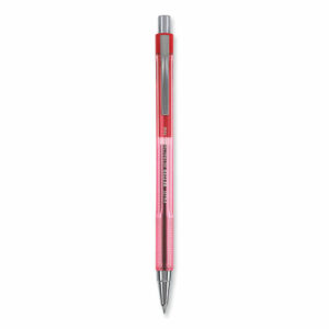 Better Ballpoint Pen, Retractable, Fine 0.7 mm, Red Ink, Translucent Red Barrel, Dozen