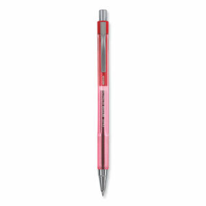 Better Ballpoint Pen, Retractable, Medium 1 mm, Red Ink, Translucent Red Barrel, Dozen