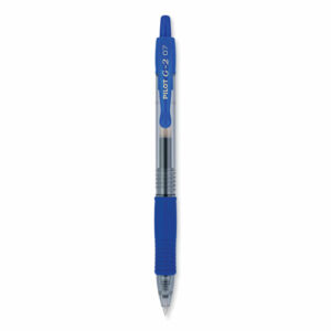 G2 Premium Gel Pen, Retractable, Fine 0.7 mm, Blue Ink, Smoke/Blue Barrel, 2/Pack