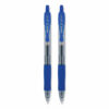 G2 Premium Gel Pen, Retractable, Fine 0.7 mm, Blue Ink, Smoke/Blue Barrel, 2/Pack - Image 3