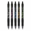 G2 Fashion Premium Gel Pen, Retractable, Fine 0.7 mm, Black Ink, Assorted Barrel Colors, 5/Pack - Image 2