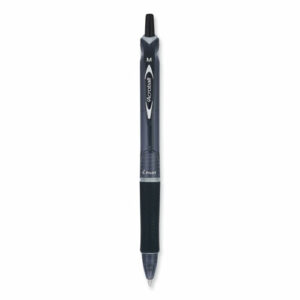 Acroball Colors Advanced Ink Hybrid Gel Pen, Retractable, Medium 1 mm, Black Ink, Smoke/Black Barrel