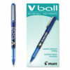 VBall Liquid Ink Rollerball Pen, Stick, Fine 0.7 mm, Blue Ink, Blue/Clear Barrel, Dozen - Image 3