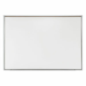 Proma Magnetic Porcelain Projection Whiteboard with Aluminum Frame, 48.5" x 36.5", White Surface, Satin Aluminum Frame
