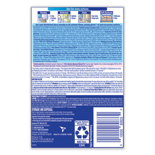 Disinfectant Spray, Early Morning Breeze, 12.5 oz Aerosol Spray, 12/Carton - Image 11