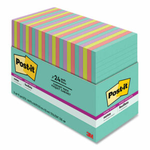 Pads in Supernova Neon Collection Colors, Note Ruled, Cabinet Pack, 4" x 6", 45 Sheets/Pad, 24 Pads/Pack