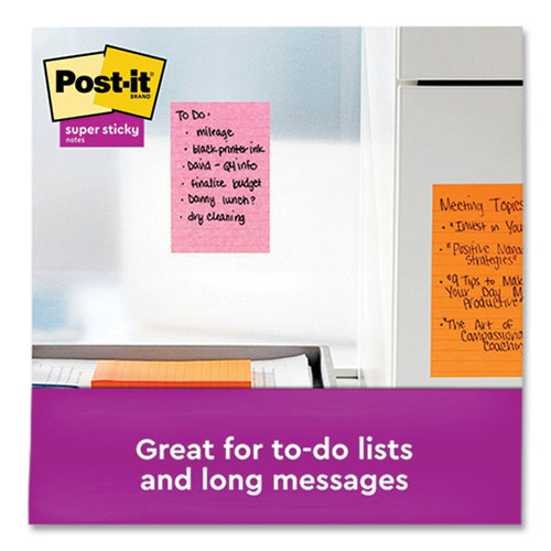 Pads in Supernova Neon Collection Colors, Note Ruled, Cabinet Pack, 4" x 6", 45 Sheets/Pad, 24 Pads/Pack - Image 3