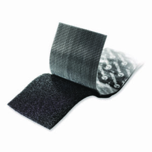 Industrial Strength Heavy-Duty Fastener, 2" x 4 ft, Black, 2/Pack