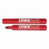 StrideMark Permanent Marker, Fine Bullet Tip, Red, 12/Pack - Image 3