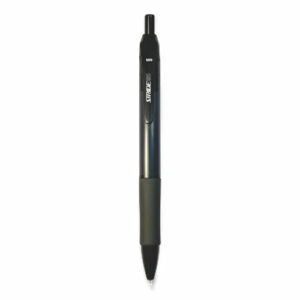 StrideRio Gel Pen, Retractable, Medium 0.7 mm, Black Ink, Translucent Black Barrel, 12/Box