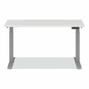 Alera AdaptivErgo Sit-Stand Three-Stage Electric Height-Adjustable Table with Memory Controls, 60" x 24" x 30" to 49", White