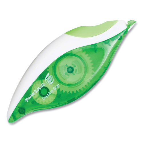 DryLine Grip Correction Tape, Non-Refillable, Gray/Green Applicator, 0.2" x 335" - Image 2