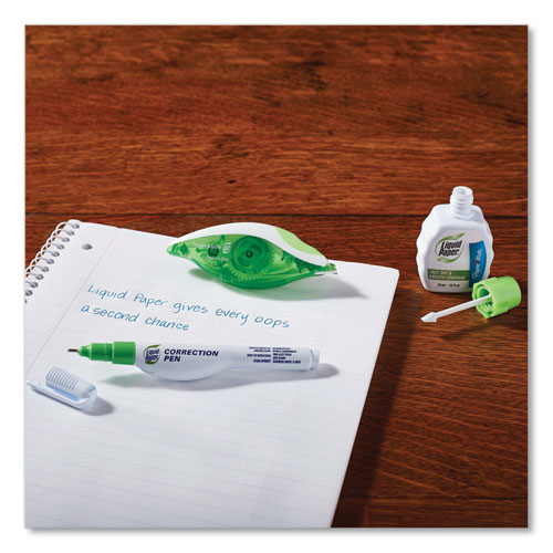DryLine Grip Correction Tape, Non-Refillable, Gray/Green Applicator, 0.2" x 335" - Image 4