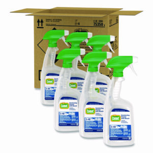 Disinfecting Cleaner with Bleach, 32 oz, Plastic Spray Bottle, Fresh Scent, 6/Carton