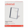 Clear Front Report Cover, Prong Fastener, 0.5" Capacity, 8.5 x 11, Clear/Dark Blue, 25/Box - Image 2
