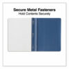 Clear Front Report Cover, Prong Fastener, 0.5" Capacity, 8.5 x 11, Clear/Dark Blue, 25/Box - Image 4