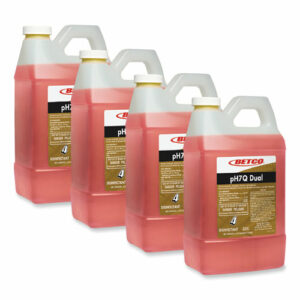 pH7Q Dual Neutral Disinfectant Cleaner, Lemon Scent, 67.6 oz Bottle, 4/Carton