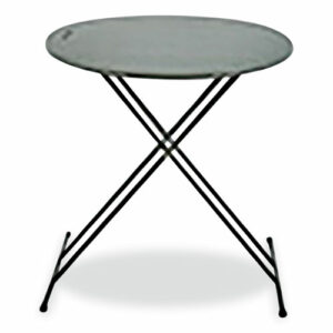 7110017026953, SKILCRAFT Personal Adjustable Height Folding Table, 24" Diameter x 25h to 30h, Charcoal Gray