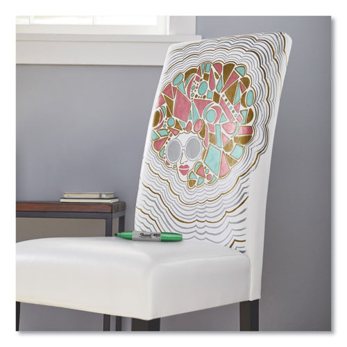 Metallic Chisel Tip Permanent Marker, Medium Chisel Tip, Assorted, 6/Pack - Image 4