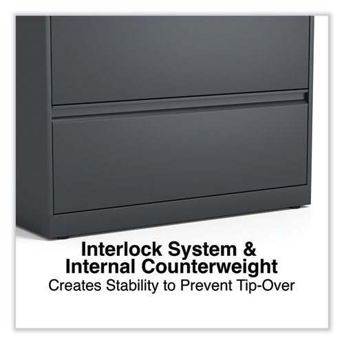 Lateral File, 2 Legal/Letter/A4/A5-Size File Drawers, Charcoal, 36" x 18.63" x 28" - Image 5
