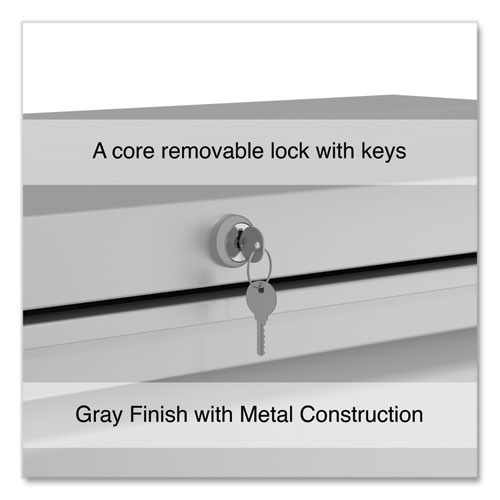 Lateral File, 5 Legal/Letter/A4/A5-Size File Drawers, 1 Roll-Out Posting Shelf, Light Gray, 42" x 18.63" x 67.63" - Image 4