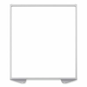 Floor Partition with Aluminum Frame, 48.06 x 2.04 x 53.86, White