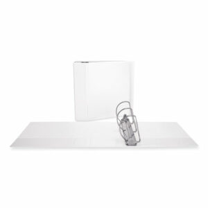 Slant D-Ring View Binder, 3 Rings, 4" Capacity, 11 x 8.5, White
