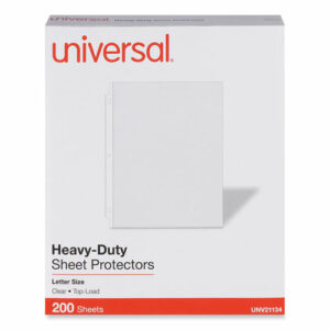 Deluxe Heavyweight Sheet Protector, Side: 3-Hole Punched, Top Load 8.5 x 11 Insert, Clear Front, 200/Pack