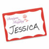 Printable Adhesive Name Badges, 3.38 x 2.33, Red Border, 100/Pack - Image 2