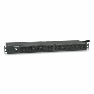 Single-Phase Basic PDU, 24 Outlets, 15 ft Cord, Black
