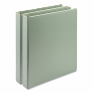 Earth's Choice Plant-Based BOHO D-Ring View Binders, 1" Capacity, 11 x 8.5, Sage, 2/Pack