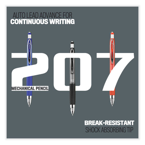 207 Mechanical Pencil, 0.7 mm, HB (#2), Black Lead, Blue Barrel, Dozen - Image 10