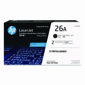 HP 26A, (CF226A) 2-Pack Black Original LaserJet Toner Cartridge