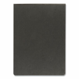 Pressboard Report Cover with Reinforced Top Hinge, Two-Prong Metal Fastener, 2" Capacity, 8.5 x 11, Black/Black