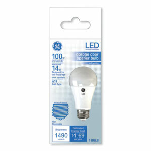 LED Soft White A19 Garage Door Opener Bulb, 14 W