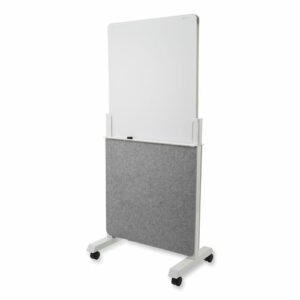 Agile Glass Dry-Erase Easel, 25.5" x 60.5", White Surface